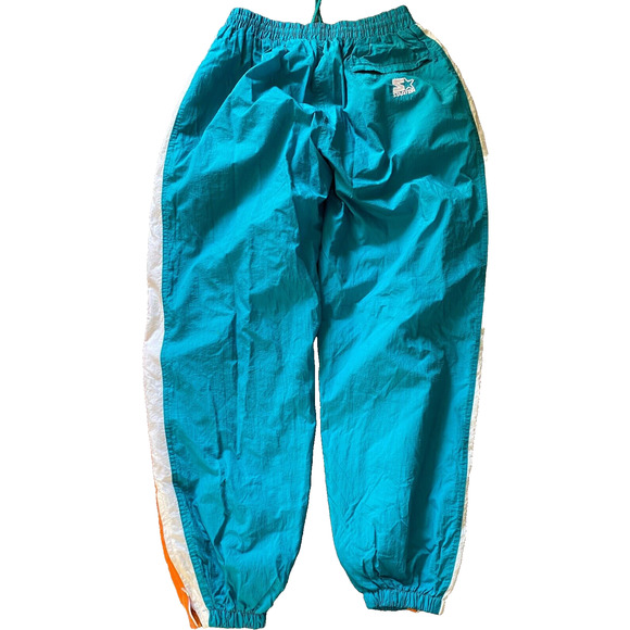 Miami Dolphins 90s STARTER Track Suit jacket pants windbreaker L XL teal NFL vtg - Picture 7 of 10